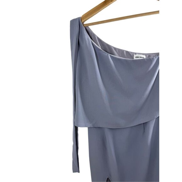 NWT Superdown Jenna One Shoulder Blue Mini Dress Size S Slit Party Cocktail - Picture 5 of 16